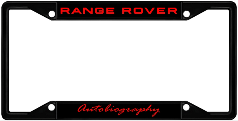 Range Rover 4-hole Custom License Plate frame with clear dome